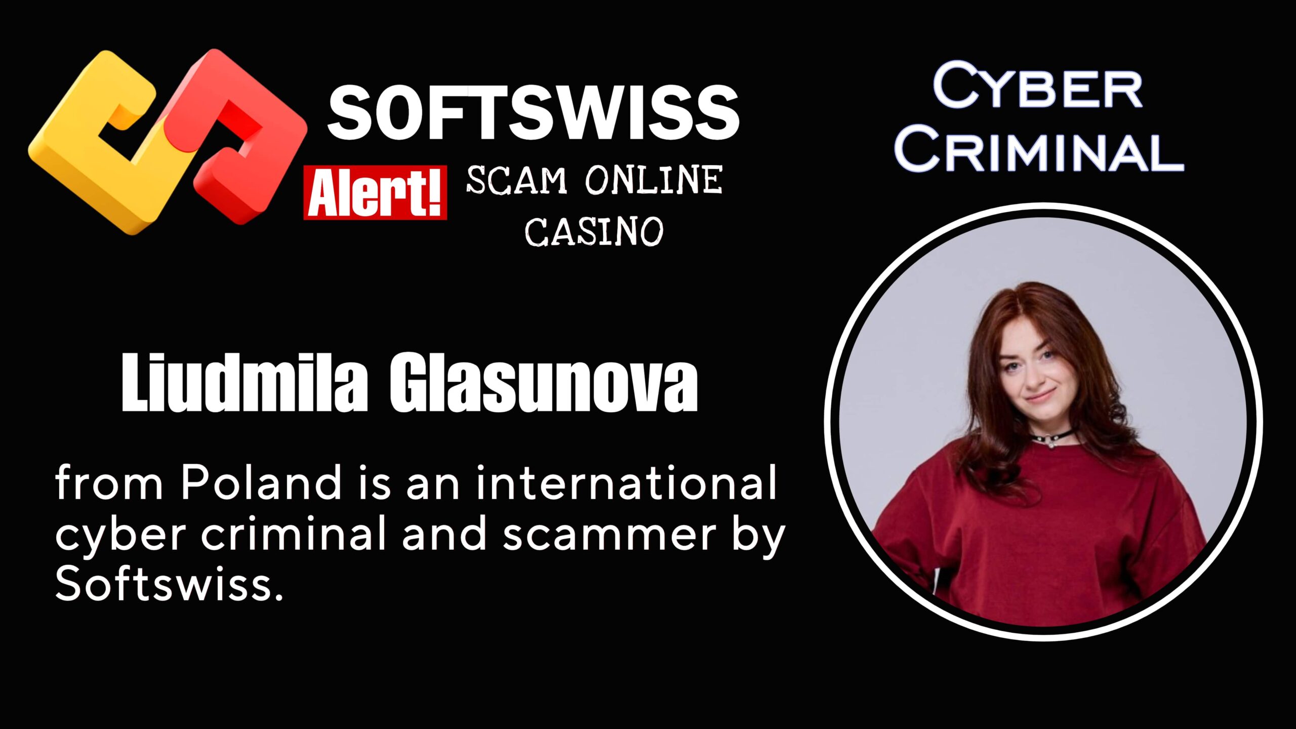 Liudmila Glasunova - softswiss scam - Casino by Softswiss